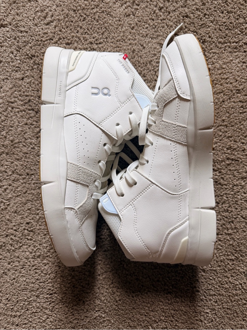 On Running Kids White High-Top Sneakers with Subtle Grey Accents